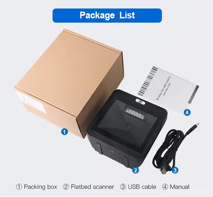 Ένα εκατομμύριο pixels Desktop Barcode Scanner υψηλής ταχύτητας handsfree 2D Barcode Reader DP8550