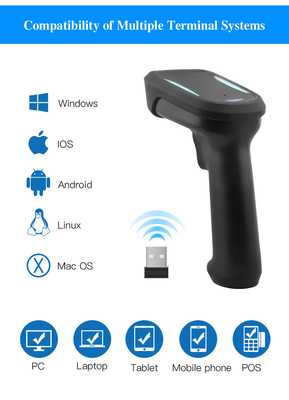 Καλώδιο USB Χεριόχρηστος 2D σαρωτής γραμμικών κωδικών με σύρμα 640x480 ανάλυση Αντι-ρίπτωση