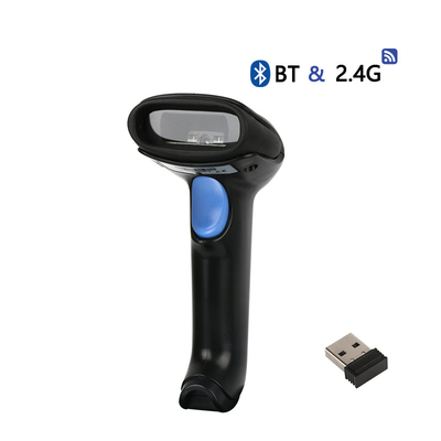 1D Bluetooth 2.4G ασύρματος σαρωτής barcode ανθεκτικός στη χρήση και υψηλής απόδοσης